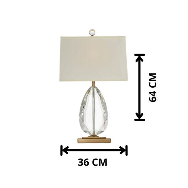 Abajur de Mesa Com Cristal Luminária  Lyric Lautre - Image 3