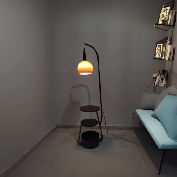 Abajur De Chão Luminária  De Piso Com Mesa Decorativa Tanasis Lautre - Image 7