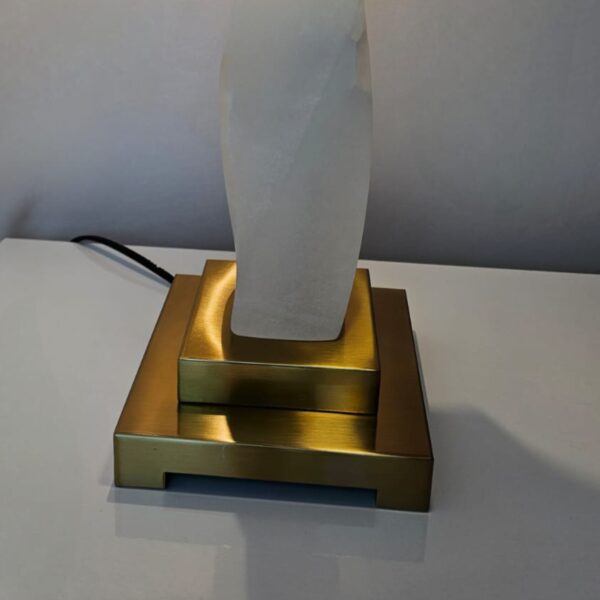 Abajur Mesa Luminária Cúpula Mármore Escritório Adana Lautre - Image 3