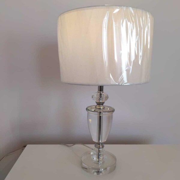Abajur De Mesa Cristal C Cúpula Luminária Moderno Reilly Lautre - Image 2