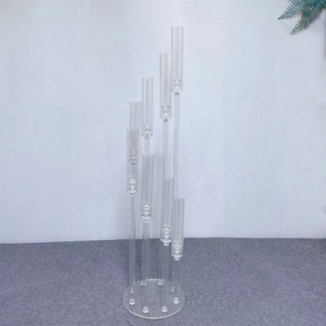 Castiçal Acrílico Transparente Candelabros 8pçs Casamento