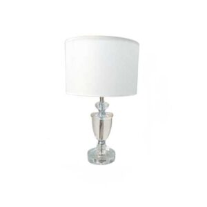 Abajur De Mesa Cristal C Cúpula Luminária Moderno Reilly Lautre