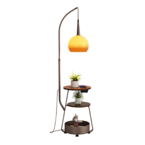 Abajur De Chão Luminária  De Piso Com Mesa Decorativa Tanasis Lautre