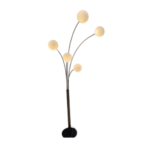 Abajur de Piso Lançamento Luminária de Decorativa Com Vidro Dourada Radeke Lautre