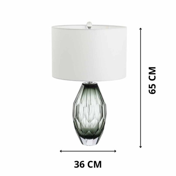 Abajur De Mesa Luminária  Cristal Moderno C Cúpula Galles Lautre - Image 4