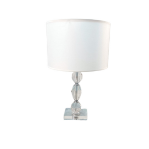 Abajur D MesaLuminária Cristal Claro Cabeceira Quarto Naro Lautre