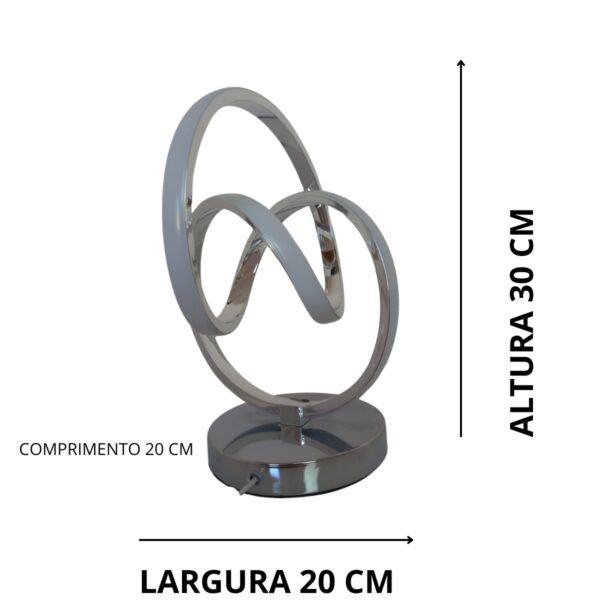 Abajur De Mesa Em Led Escritório Econômico 3.000k Piazza Lautre - Image 2