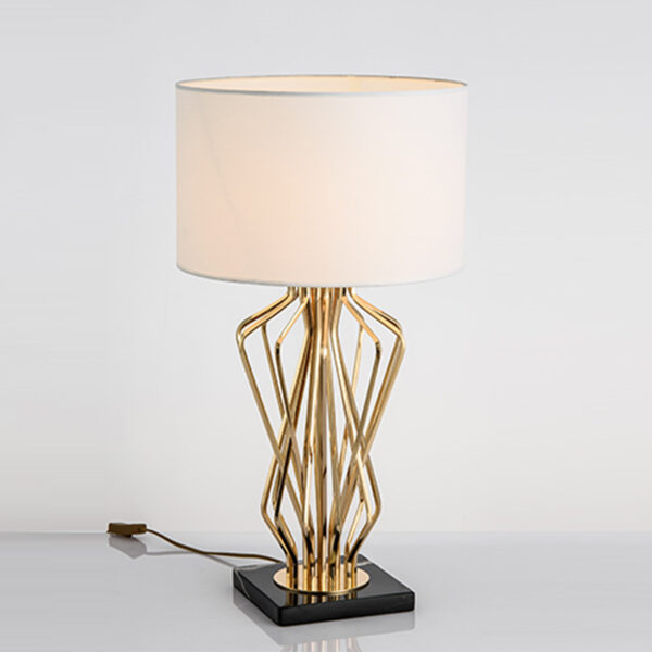 Abajur De Mesa LumináriaCúpula Dourado Decoração Piamonte Lautre - Image 5