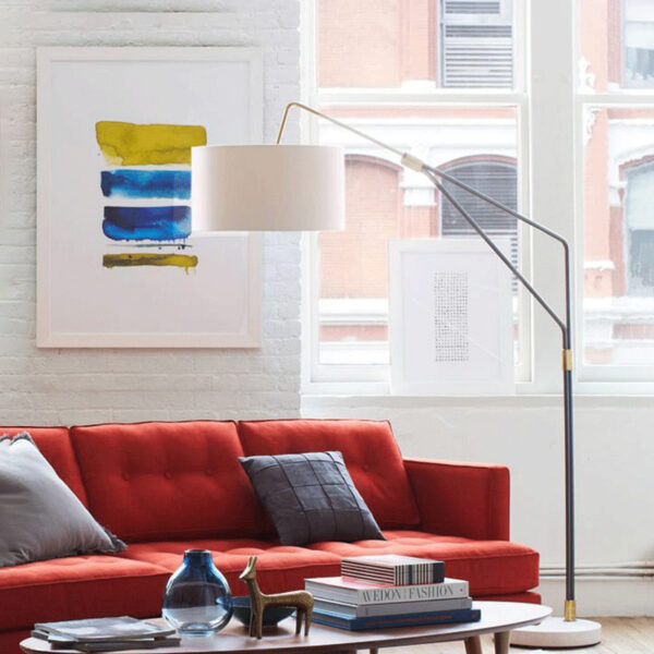 Abajur De Piso Luminária Coluna Mármore Leitura Moderno Airy Lautre - Image 7