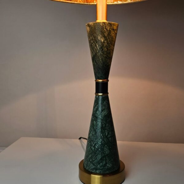 Abajur Cúpula Mármore Verde Decoração Xenon Lautre - Image 5
