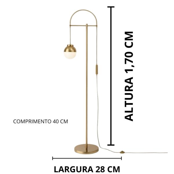 Abajur De Piso Luminária Decoração Jardim Casa Tripé Ariccia Lautre - Image 2
