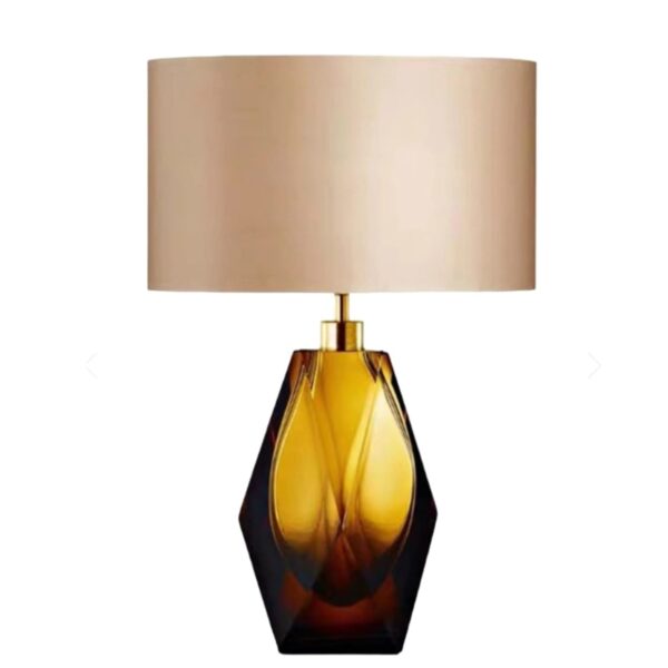 Abajur De Mesa Luminária C Cúpula Cristal Marrom Cambara Lautre