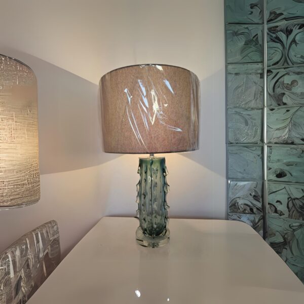 Abajur De Mesa C Cúpula Cristal Verde Quarto Luxo Tacio Lautre - Image 3