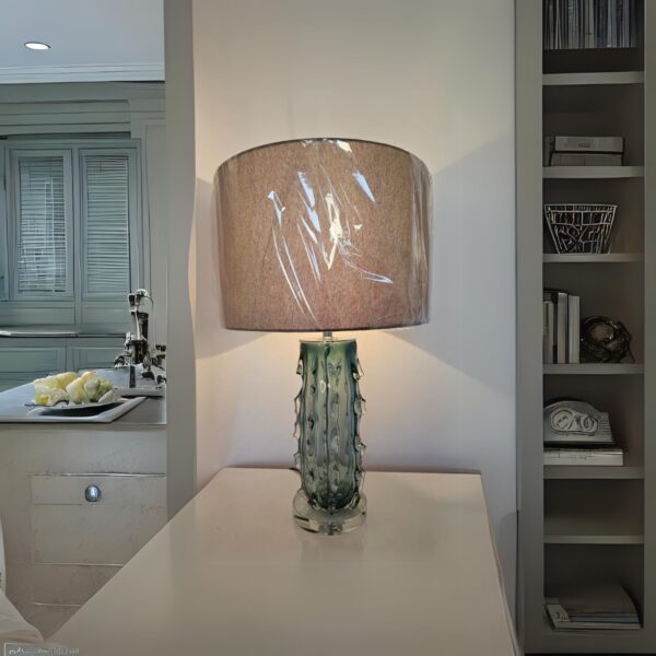 Abajur De Mesa C Cúpula Cristal Verde Quarto Luxo Tacio Lautre - Image 2