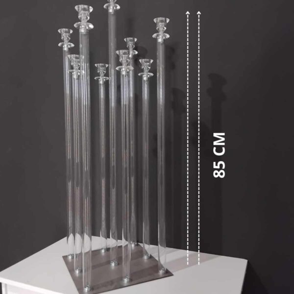 Castiçal Acrílico Transparente Candelabros 9 Velas Aparador - Image 2